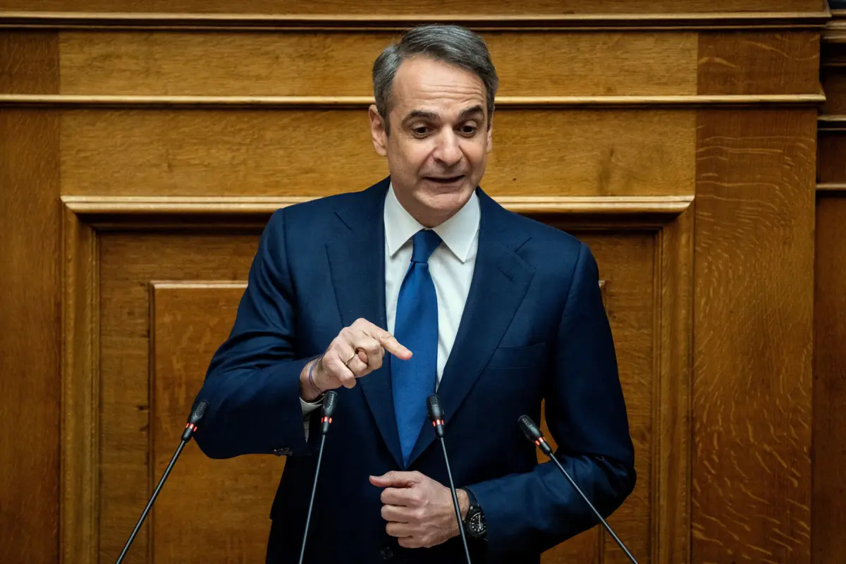 O primeiro-ministro grego Kyriakos Mitsotakis