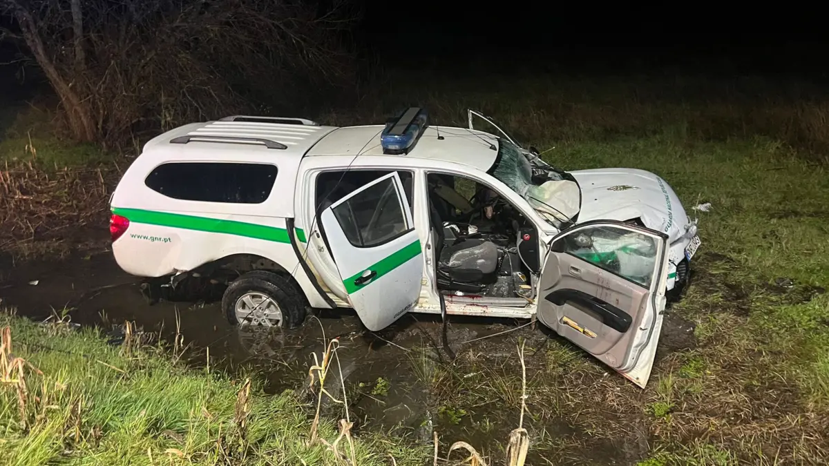 Militar da GNR morreu e outro ficou ferido com gravidade numa colisão em Benavente - JN