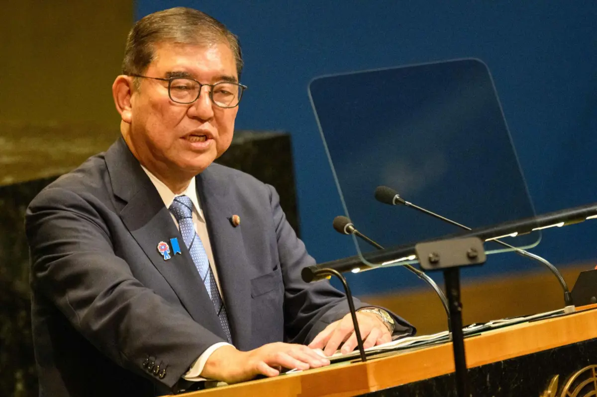 O primeiro-ministro japonês, Shigeru Ishiba