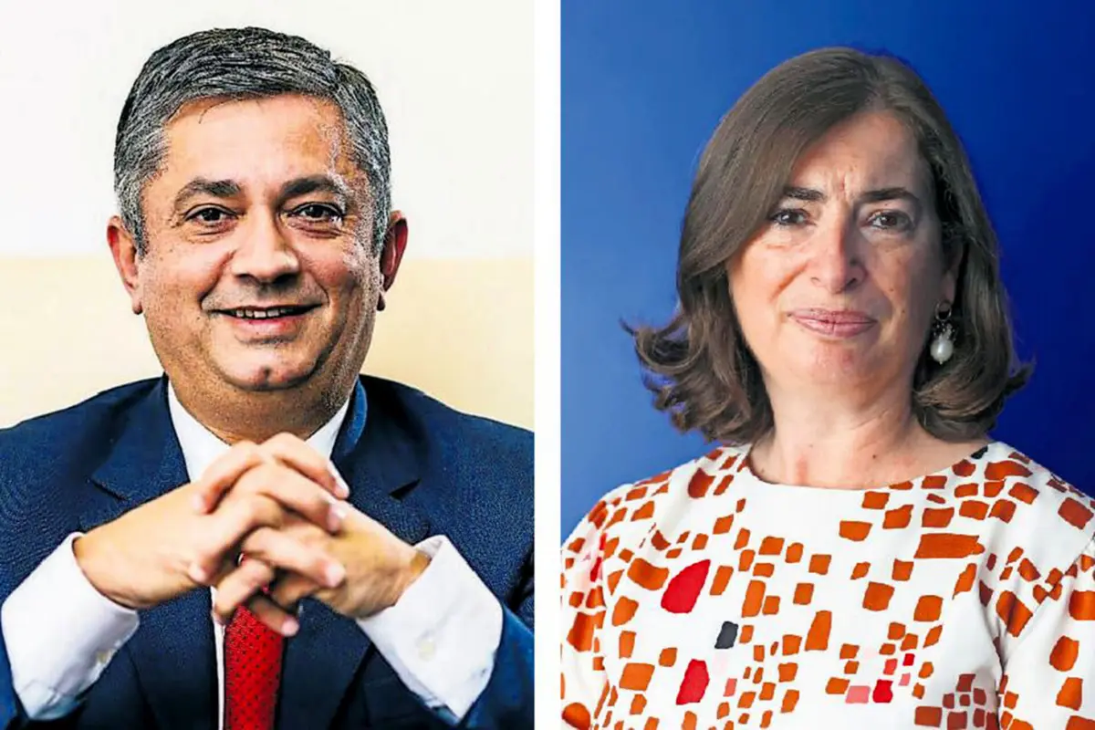 Paulo Teixeira, bastonário dos solicitadores. Fernanda de Almeida Pinheiro, bastonária dos advogados