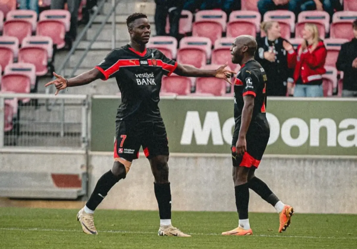 Franculino Djú tem 10 golos pelo Midtjiylland