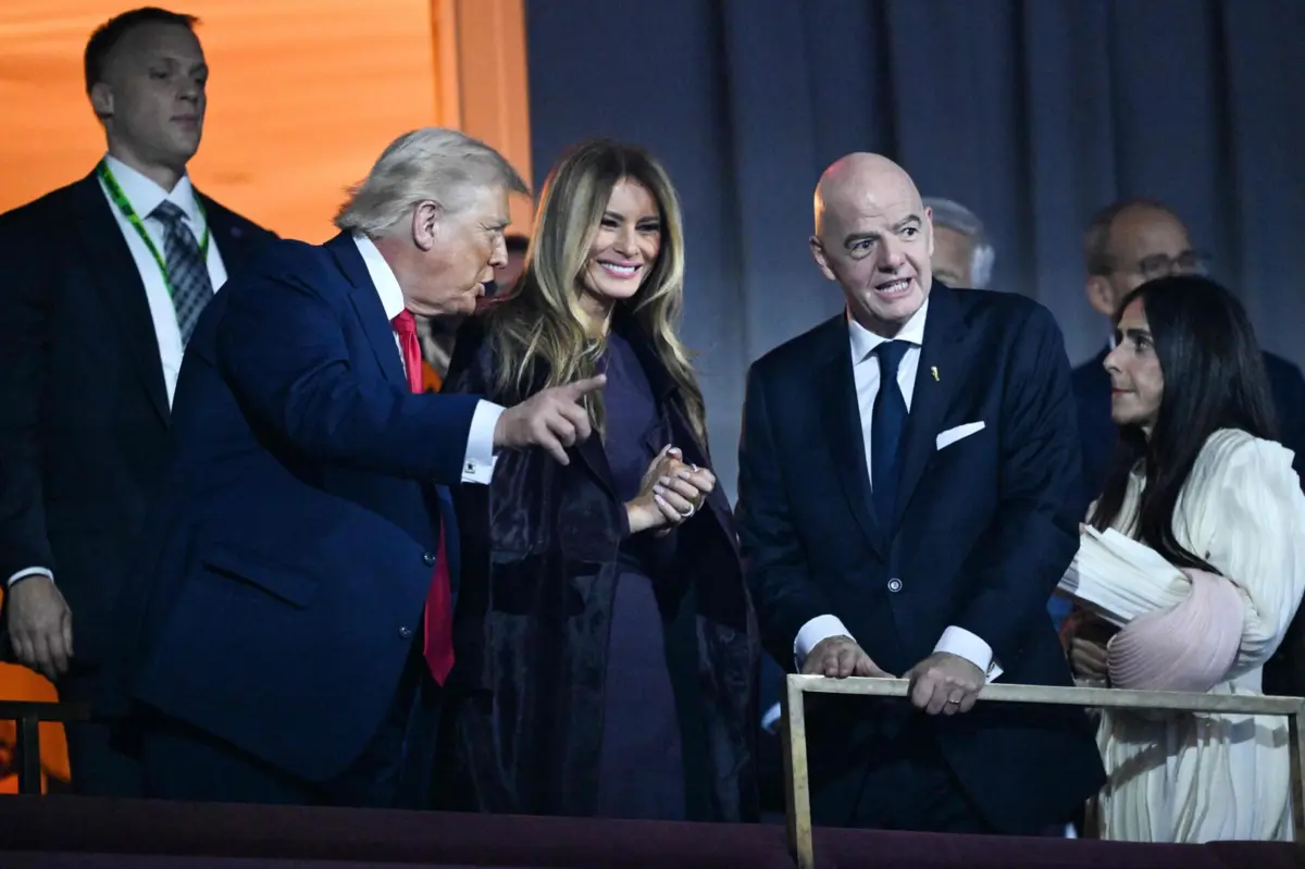 Donald Trump com Gianni Infantino, presidente da FIFA