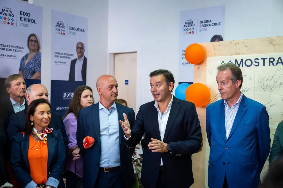 O primeiro-ministro esteve num almoço de apoio à candidatura social-democrata à Câmara de Aveiro