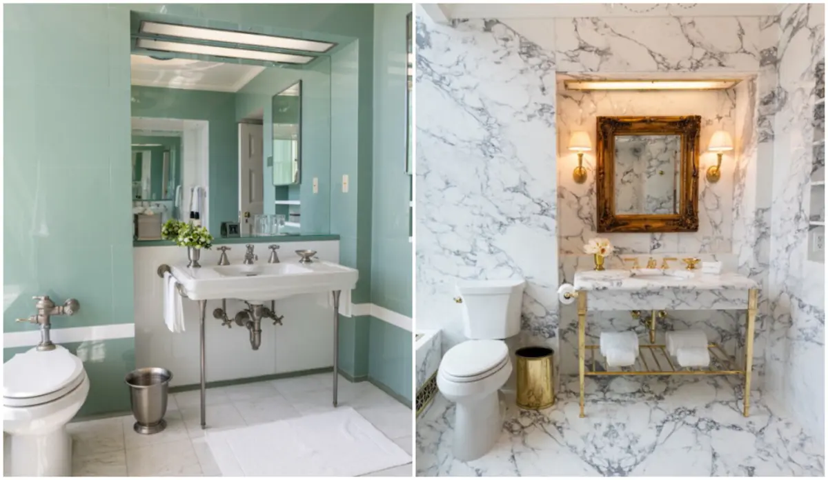 Antes e depois da Casa de Banho Lincoln