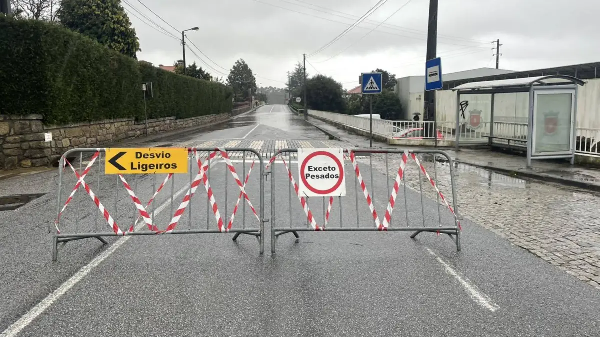 Imagem de contexto do artigo Acumulação de água corta trânsito na EN103 em Barcelos