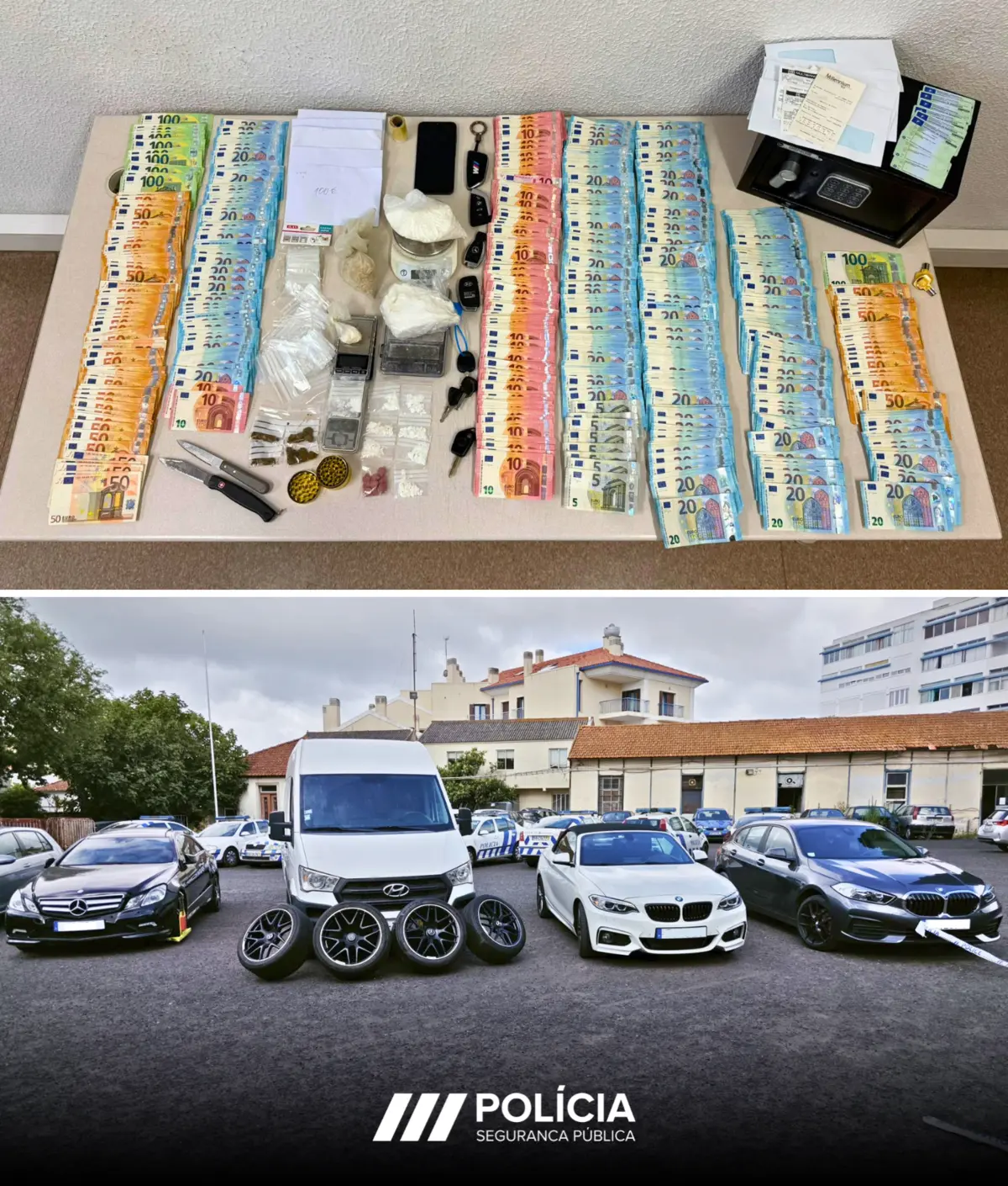 Polícia apreendeu droga, dinheiro e viaturas a traficante