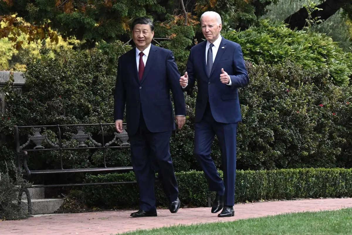 O presidente chinês, Xi Jinping, e o seu homólogo norte-americano, Joe Biden
