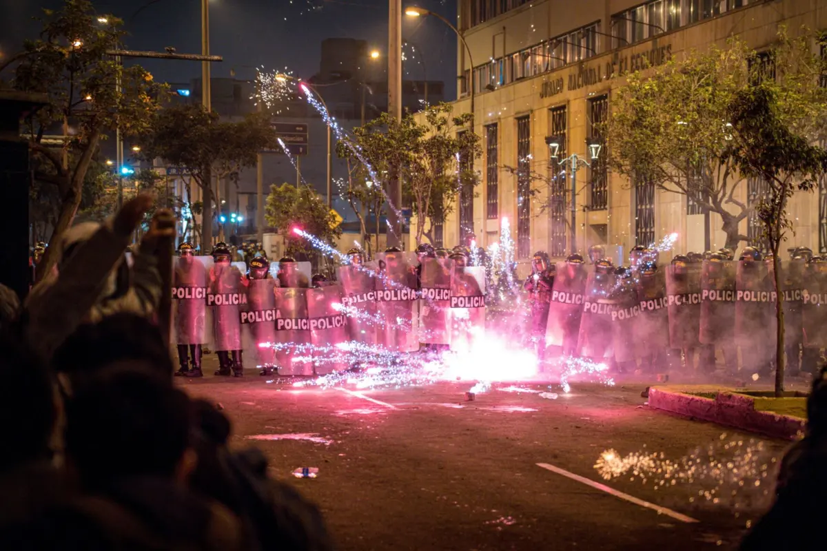 Protestos no Peru contra o Governo interino