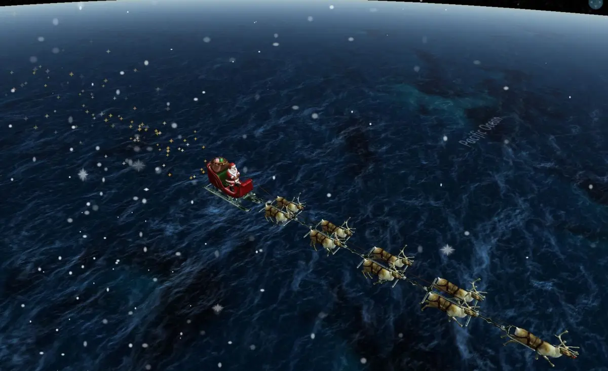 É possível seguir a "viagem" do Pai Natal em tempo real