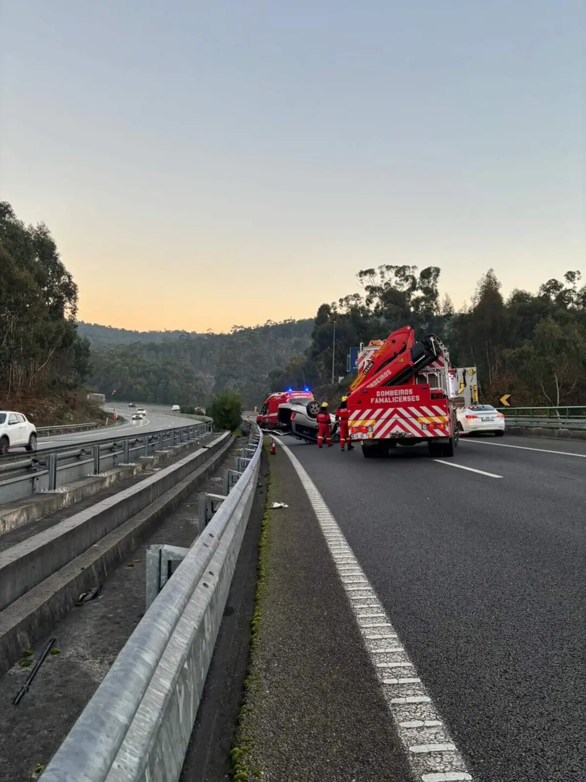 Acidente condicionou o trânsito no local