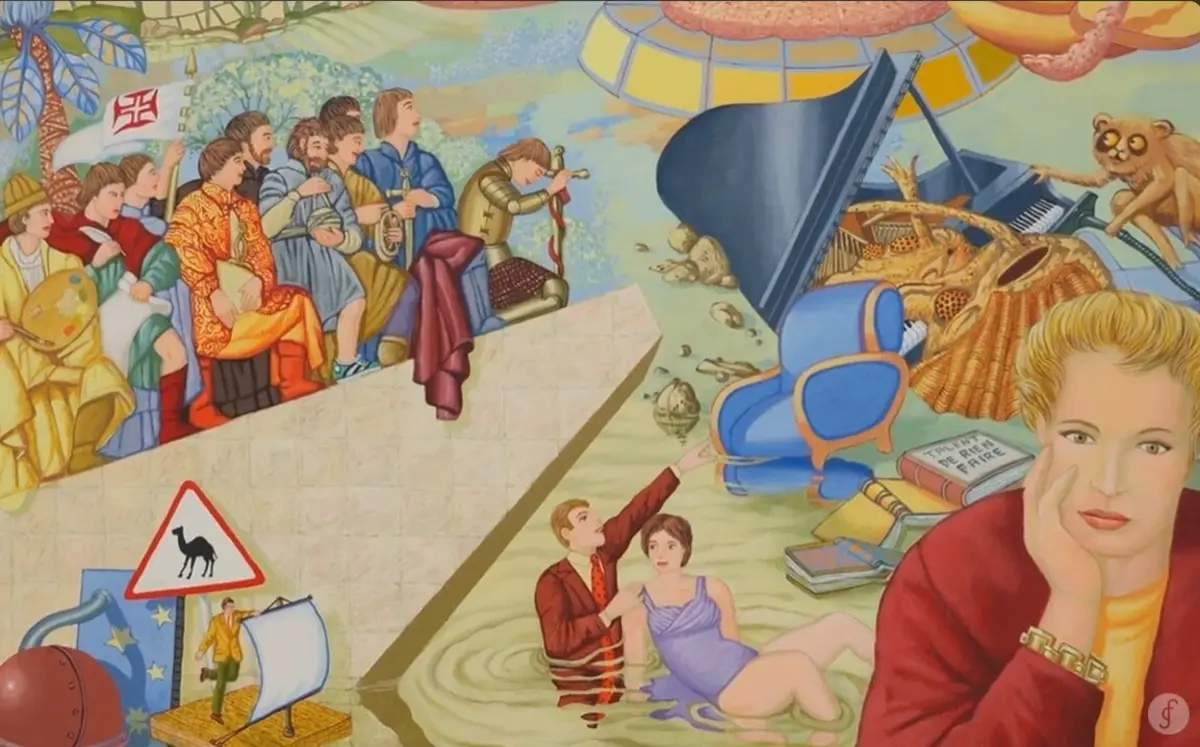 O artista converte pesadelos em "sonhos cuidadosos", extraindo a essência radiante de factos absurdos