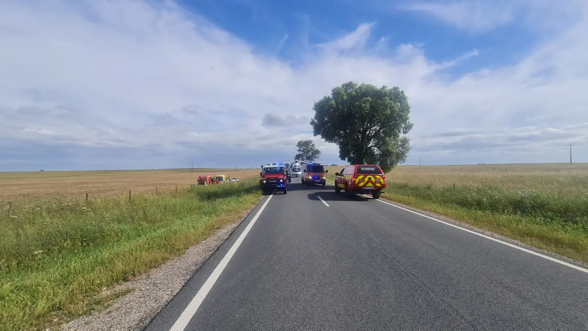 A EN2 esteve encerrada ao trânsito automóvel nos dois sentidos