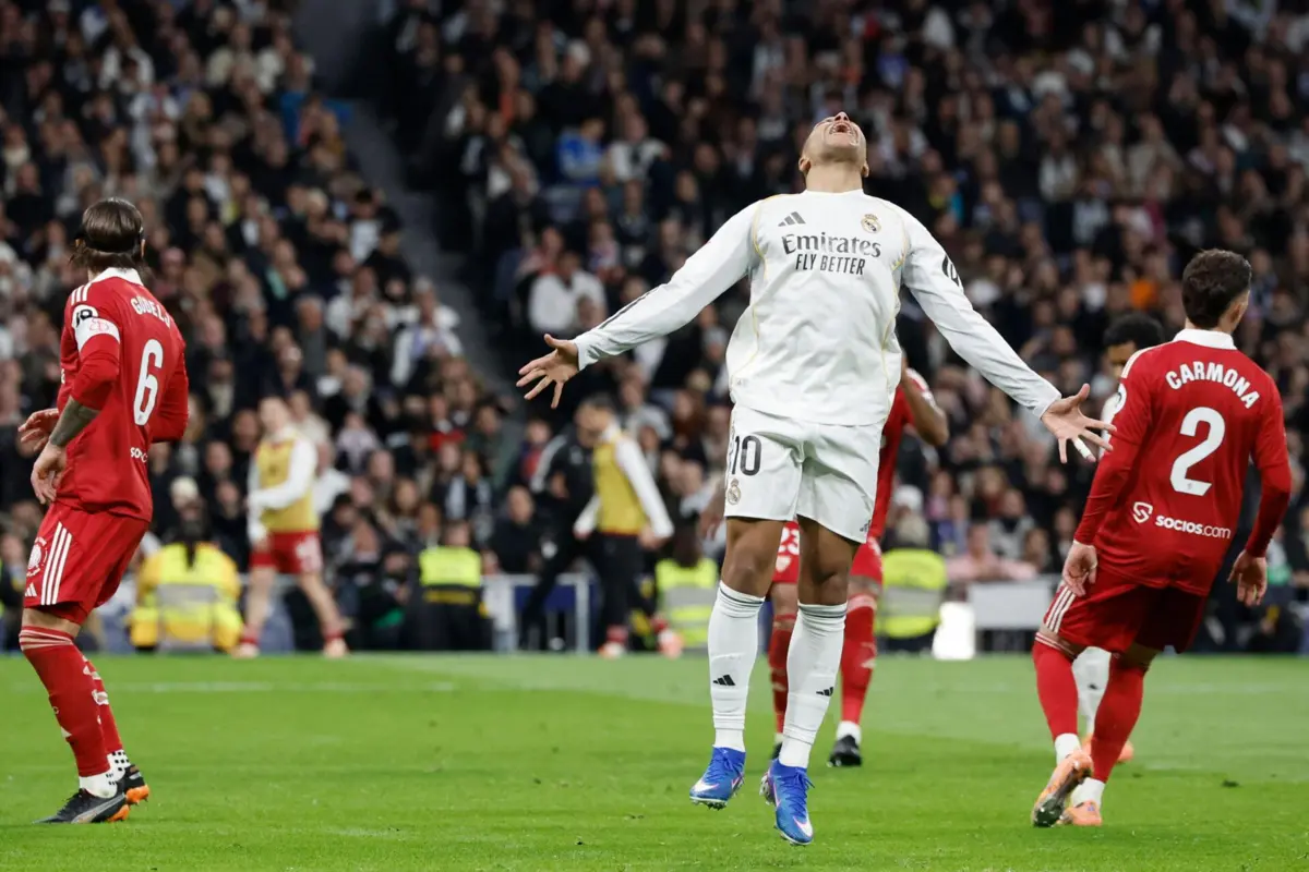 Imagem de contexto do artigo Aniversariante Mbappé iguala registo de Ronaldo na vitória do Real Madrid