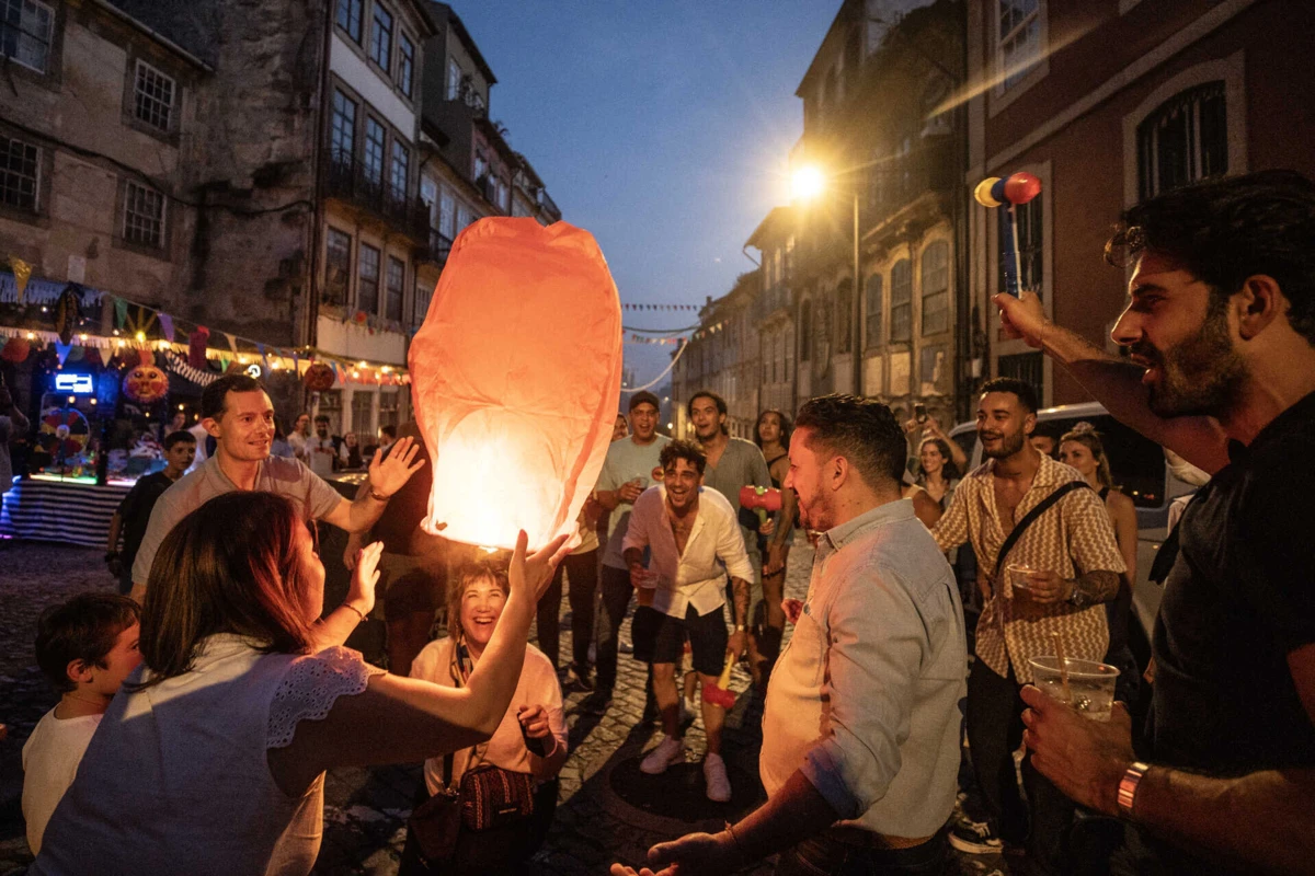 Lançamento de balões de São João