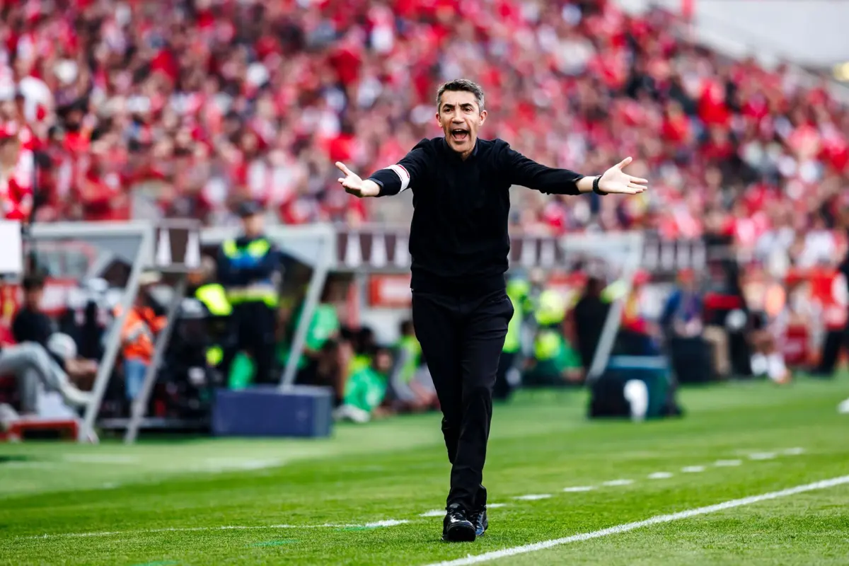 João Félix foi tema incontornável na conferência de imprensa, mas o treinador do Benfica, Bruno Lage, não se alongou
Bruno Lage
(Mário Vasa)