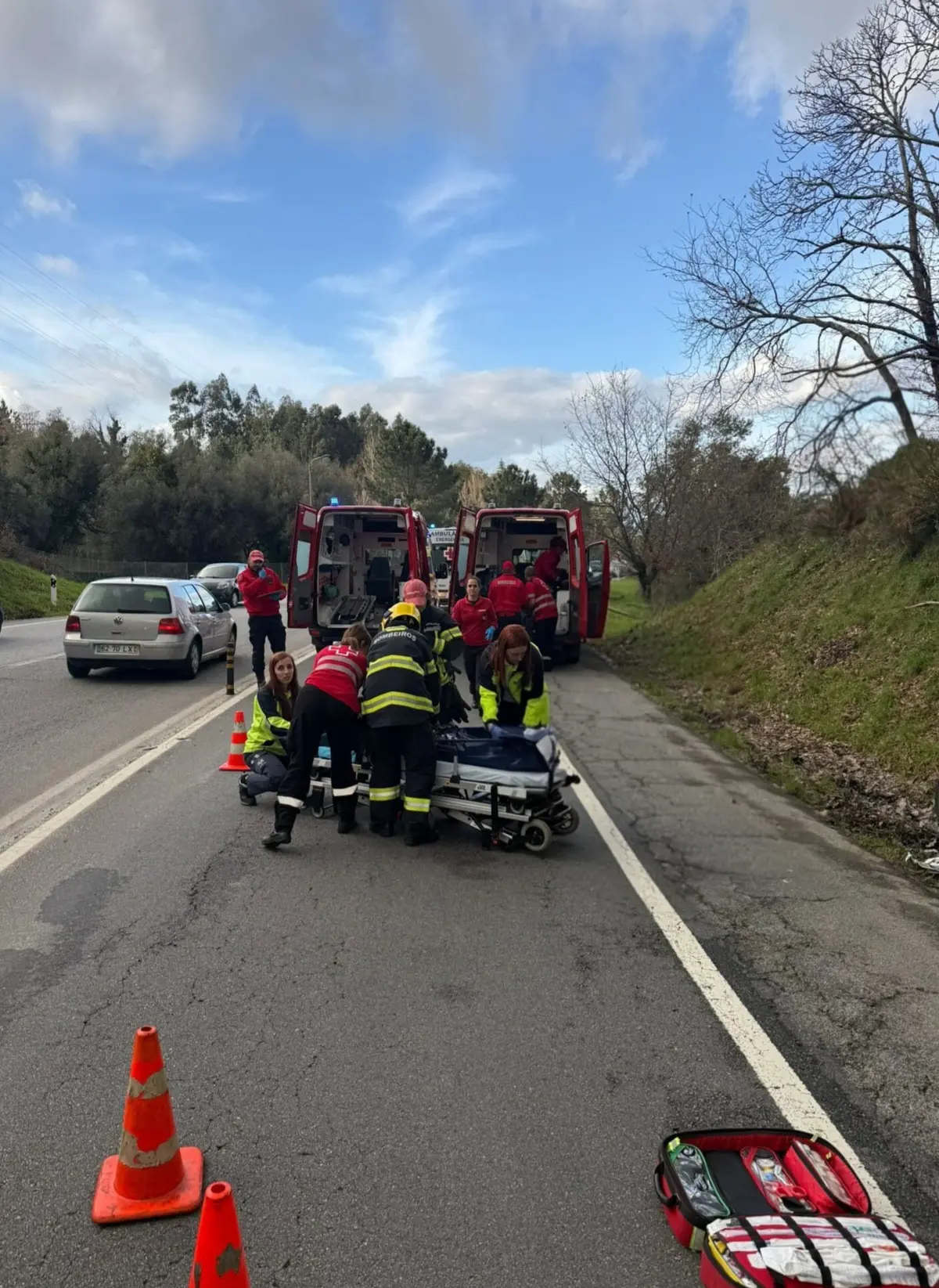 Dois ciclistas sofreram ferimentos ligeiros