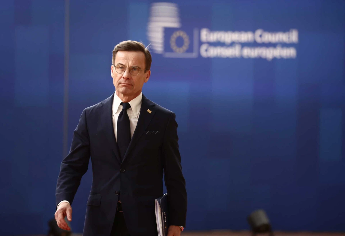 O primeiro-ministro sueco, Ulf Kristersson