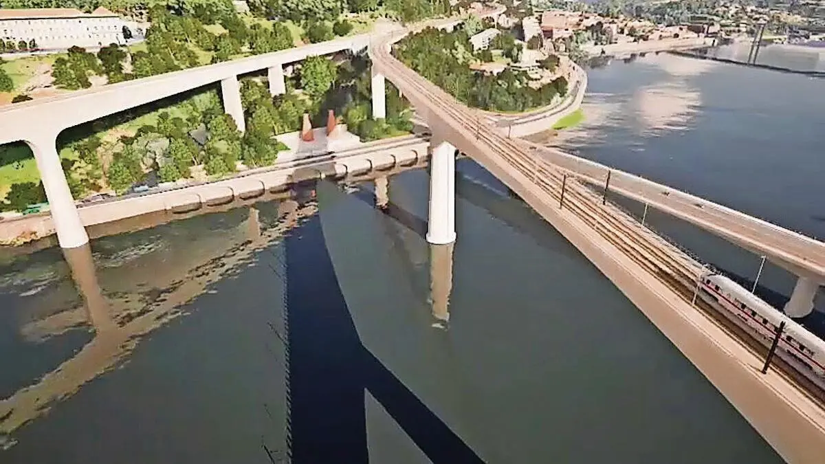 Consórcio quer fazer duas pontes, em vez de apenas uma, com dois tabuleiros, como estava previsto