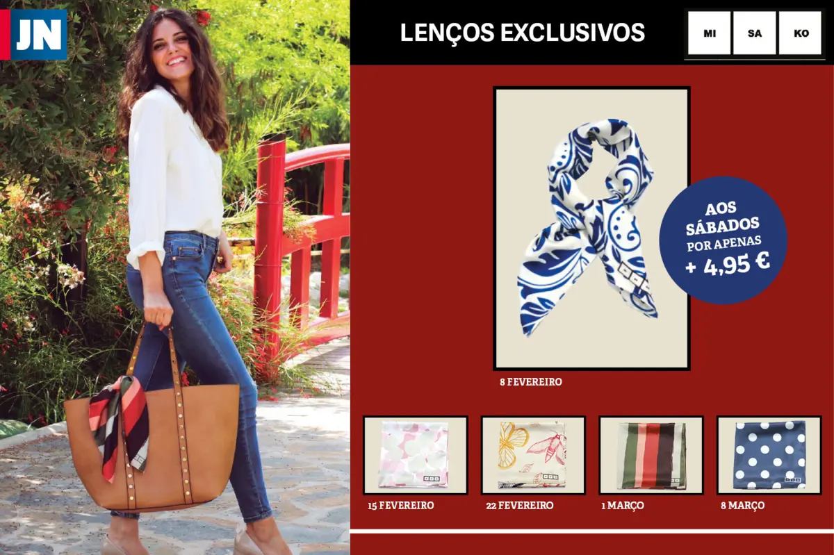 Imagem de contexto do artigo Os lenços MISAKO já chegaram ao JN