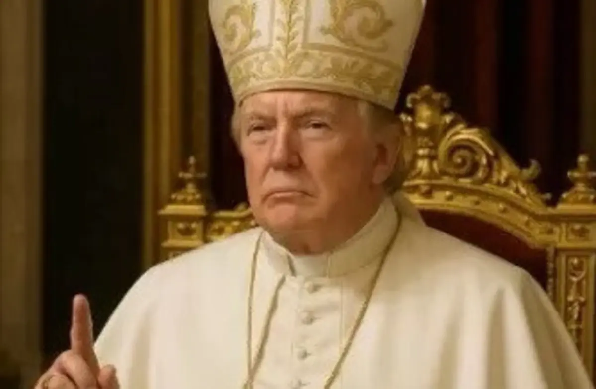 Imagem de contexto do artigo "Gosta de fazer palhaçadas": Trump criticado por divulgar imagem sua vestido de Papa