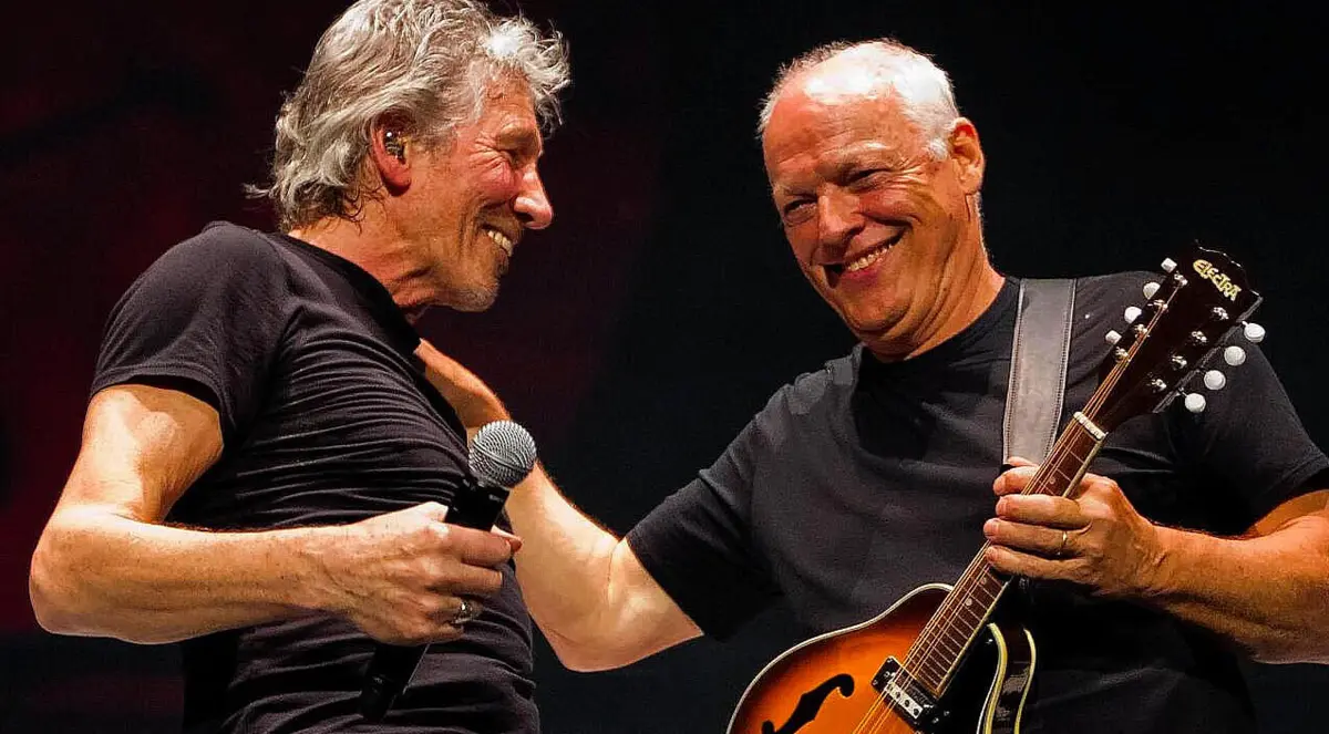 Roger Waters e David Gilmour, há mais de 20 anos, antes da zanga entre os músicos dos Pink Floyd