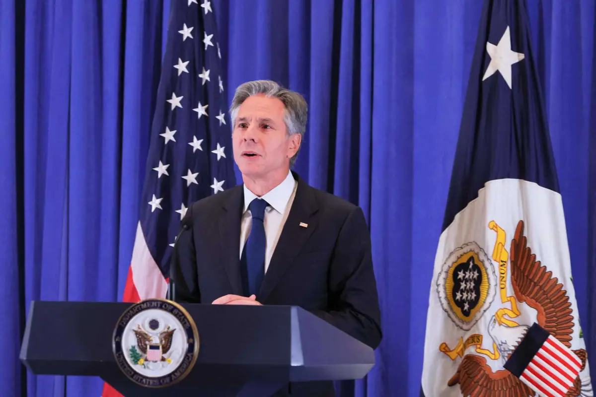 O secretário de Estado norte-americano, Antony Blinken
