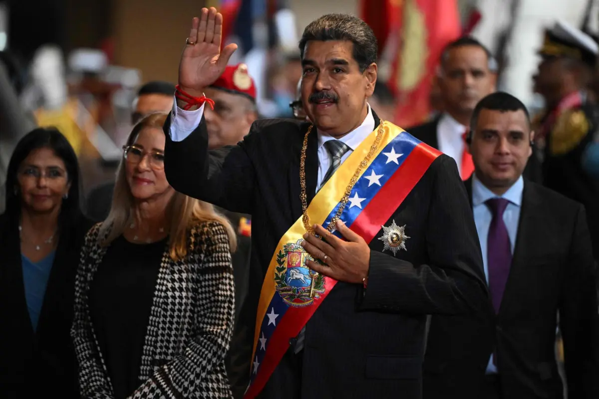 O presidente Nicolás Maduro e a primeira-dama, Cilia Flores, foram raptados no dia 3 de janeiro