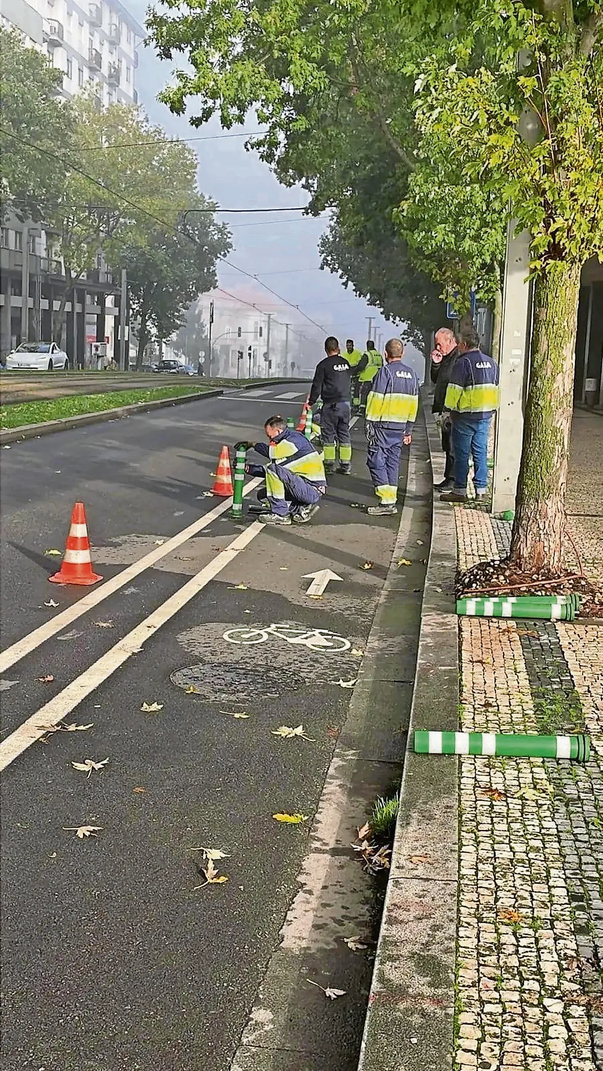 Ciclovia na Avenida da República começou a ser retirada no passado dia 8