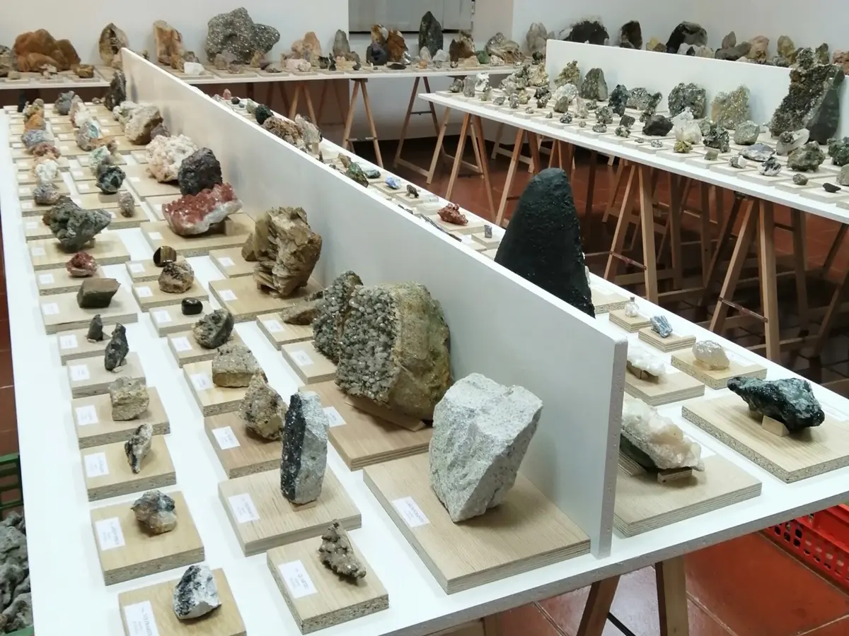 Exposição de minerais da serra da Gardunha