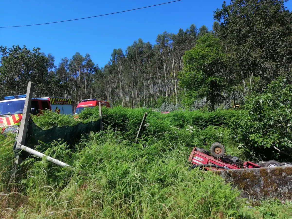 Vítima foi levada para o Hospital de Santa Maria da Feira