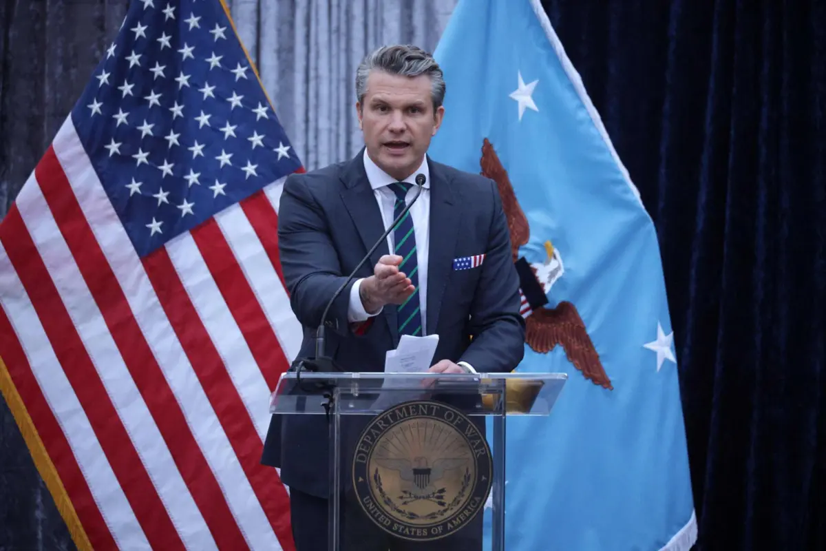 O secretário da Defesa norte-americano, Pete Hegseth