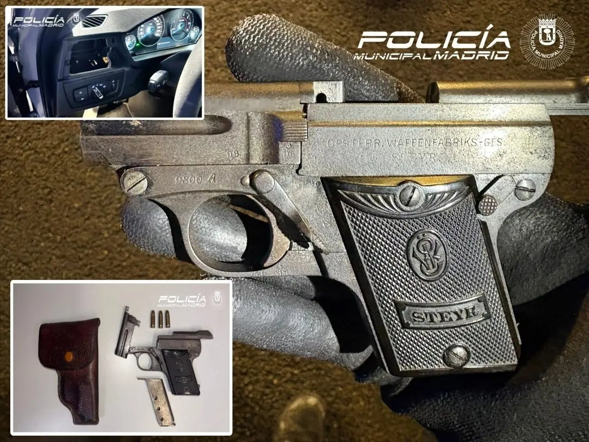 Imagem de contexto do artigo Português de férias em Madrid detido por esconder arma carregada na ventilação do carro