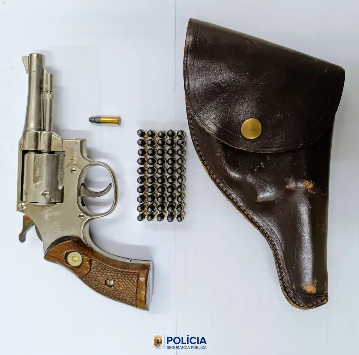 Suspeito de violência doméstica tinha arma e munições ilegais, em Loures.