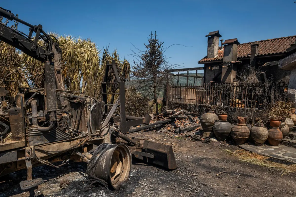 Destruição causada pelos incêndios no concelho da Lousã