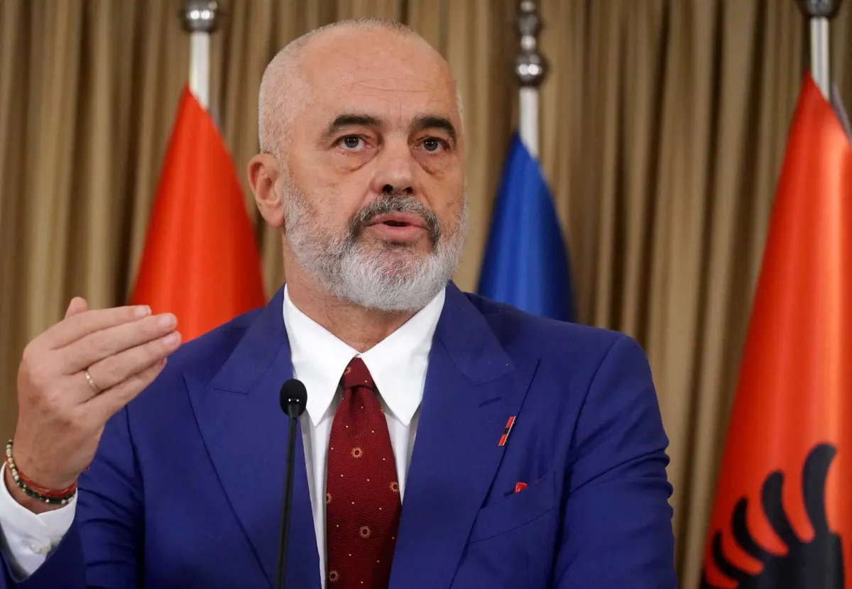 O primeiro-ministro da Albânia, Edi Rama