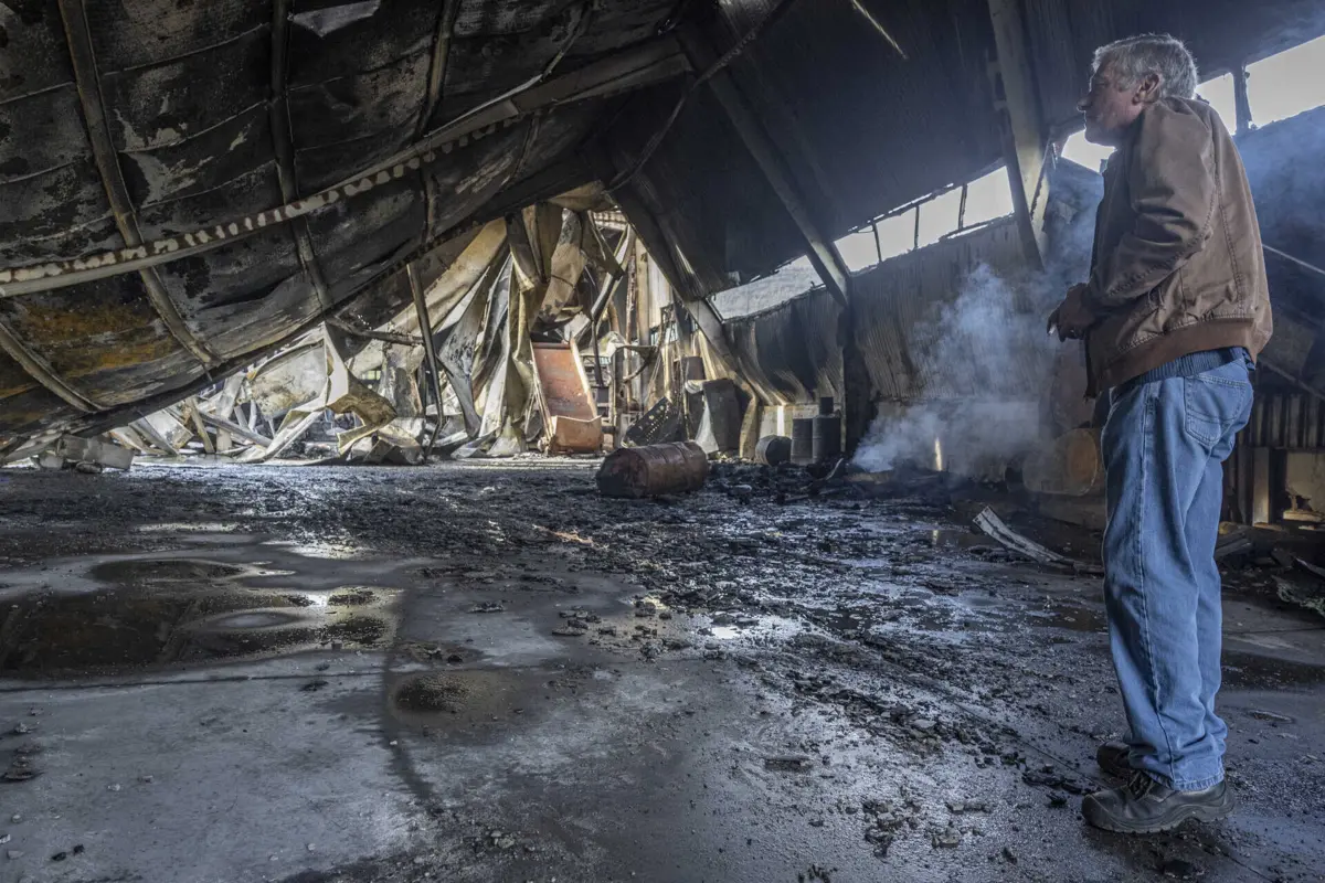 Luís Quinta mostrou-se desolado com a destruição da fábrica que ergueu há 18 anos