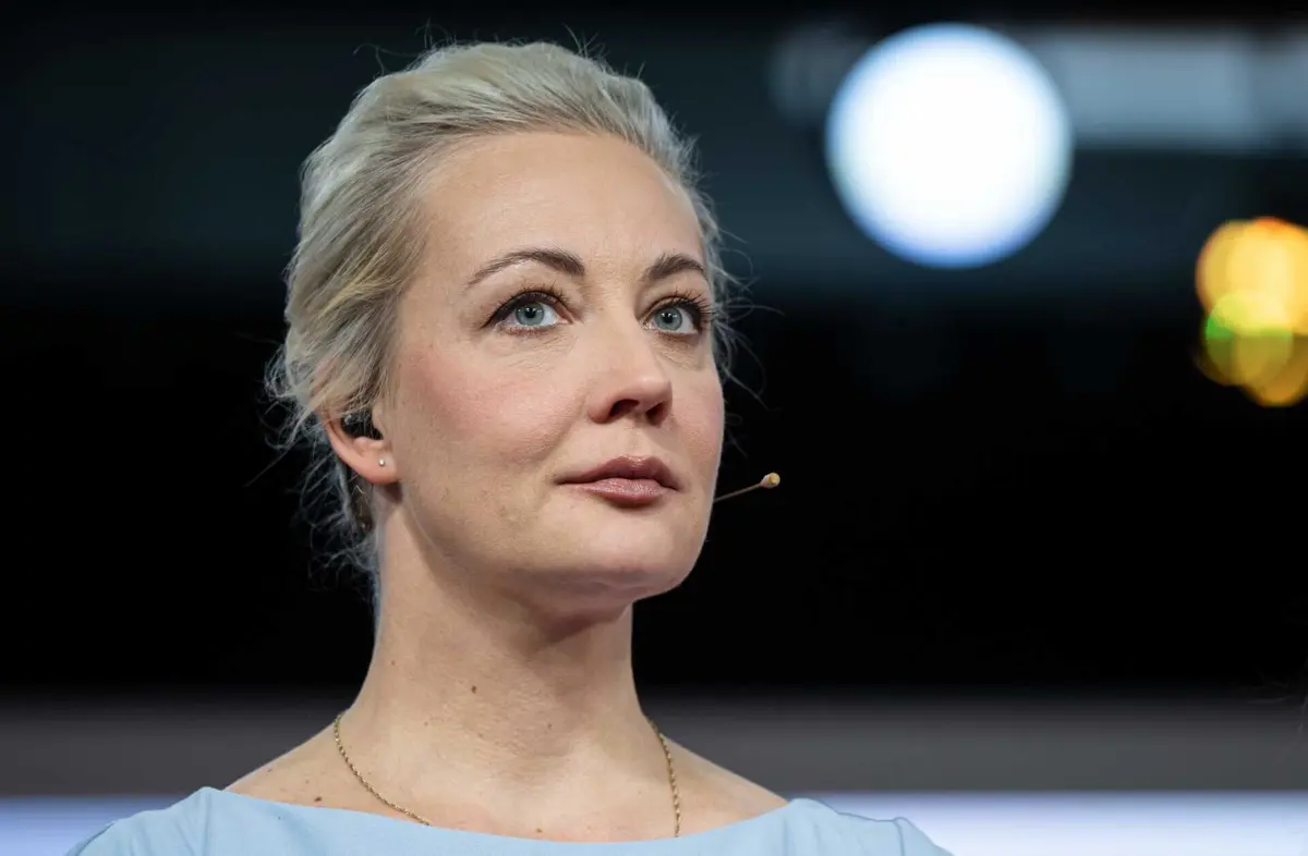 A opositora russa no exílio Yulia Navalnaya,viúva do antigo principal opositor do Kremlin, Alexei Navalny