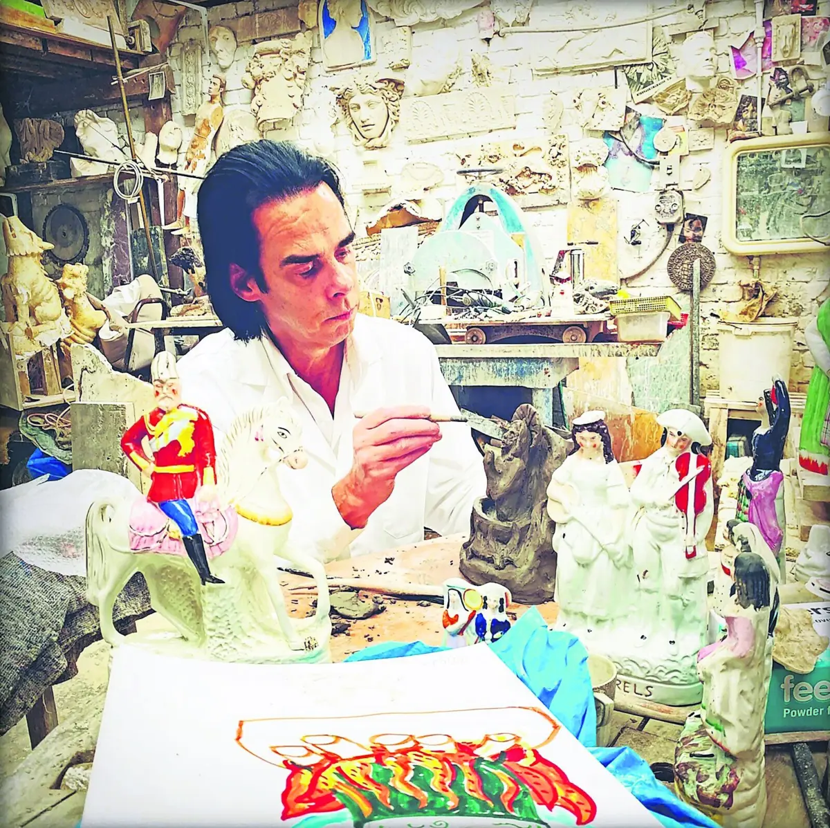 Imagem de contexto do artigo Nick Cave conta a vida do Diabo em cerâmica