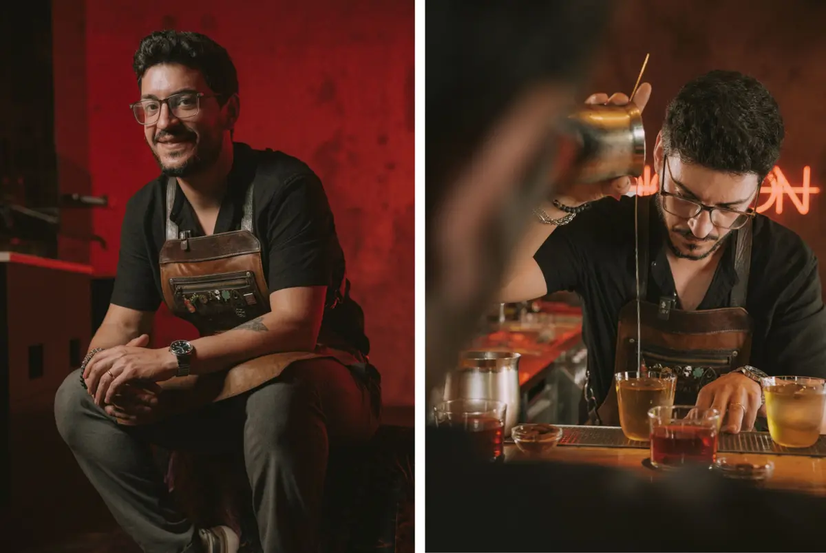 O bartender Fernando Sousa