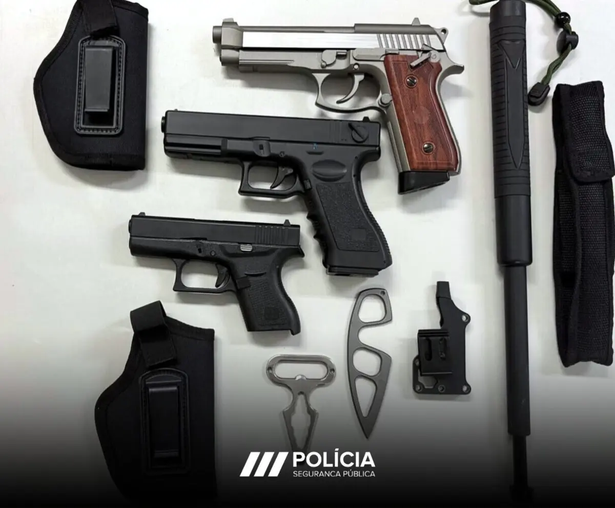 PSP apreendeu diversas armas a um condutor de um Uber