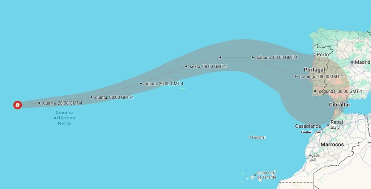 Ciclone tropical Gabrielle vai atingir Açores com ventos até 200 km/h