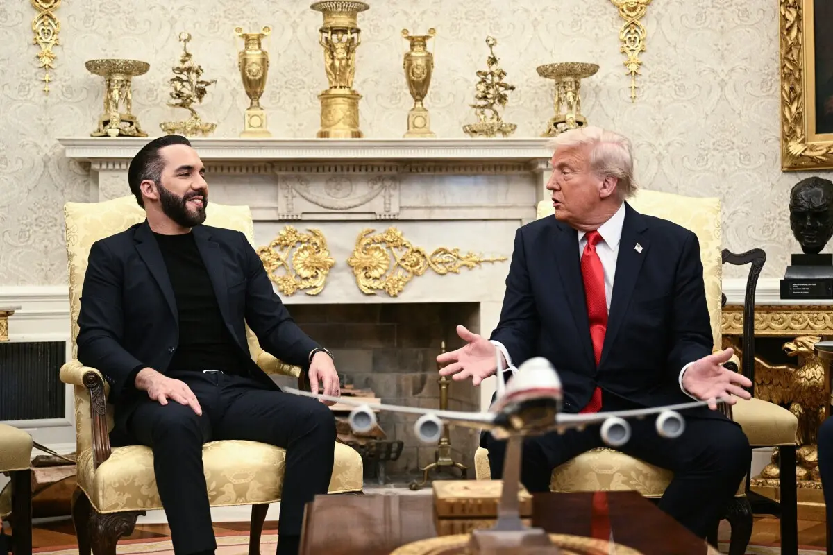 Trump chegou a um acordo com o presidente de El Salvador, Nayib Bukele, para enviar para o país imigrantes detidos nos EUA