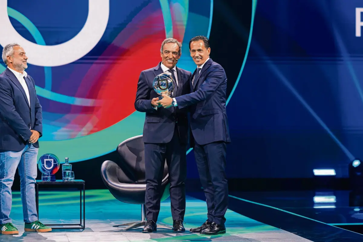 Presidentes da Liga e Federação, Reinaldo Teixeira e Pedro Proença, respetivamente