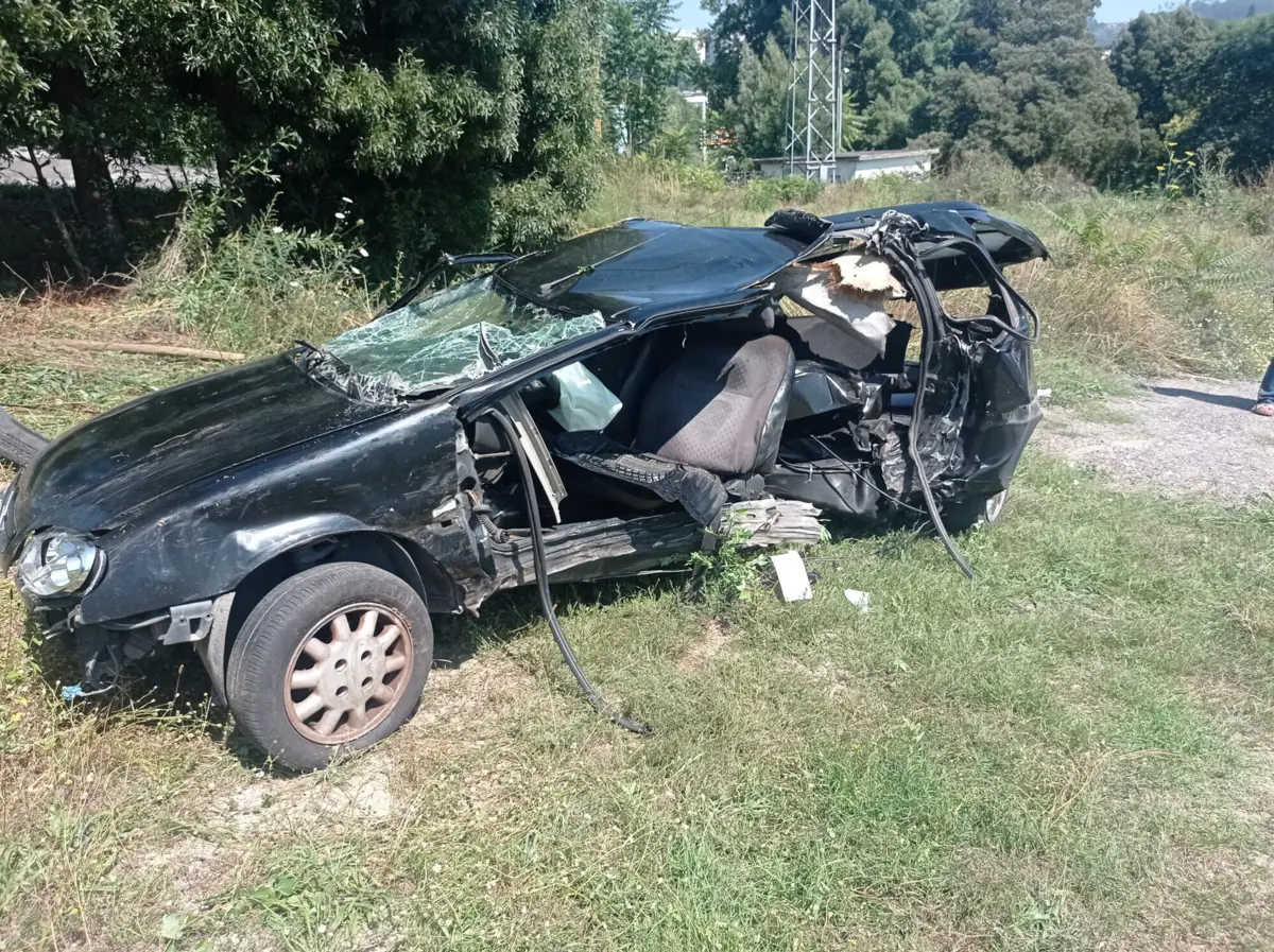 Imagem do acidente que vitimou um jovem de 20 anos, em Guimarães, em julho do ano passado