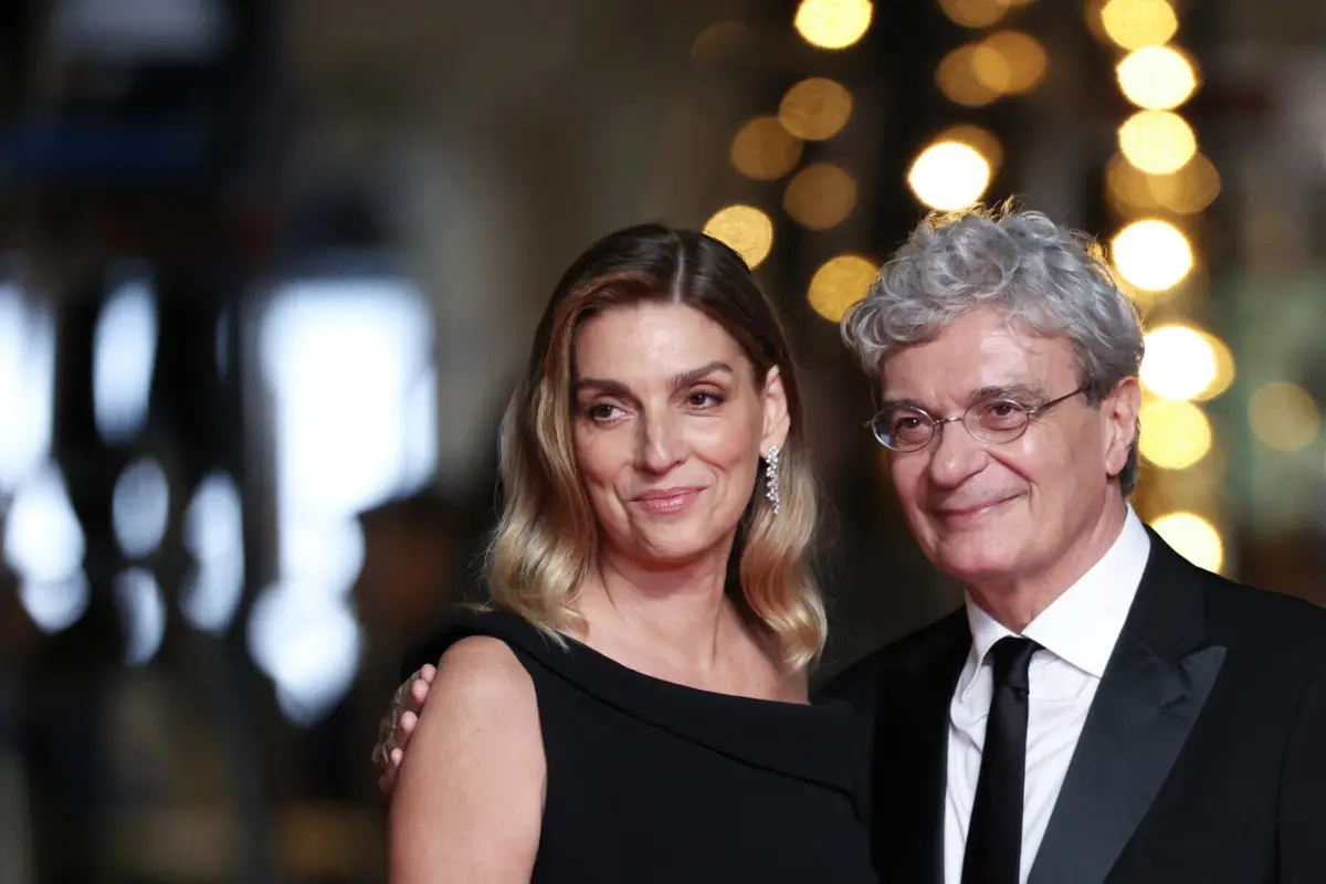 A escritora italiana Ippolita Di Majo e o realizador italiano Mario Martone