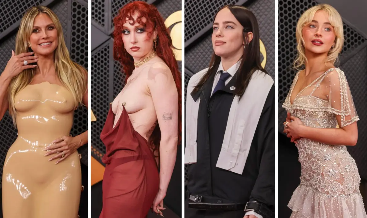 Heidi Klum, Chappell Roan, Billie Eilish e Sabrina Carpenter nos Grammy