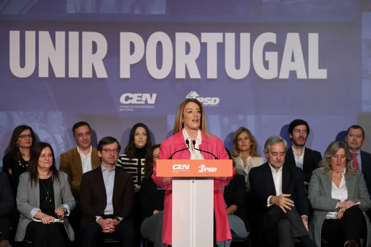 A presidente do Parlamento Europeu Roberta Metsola