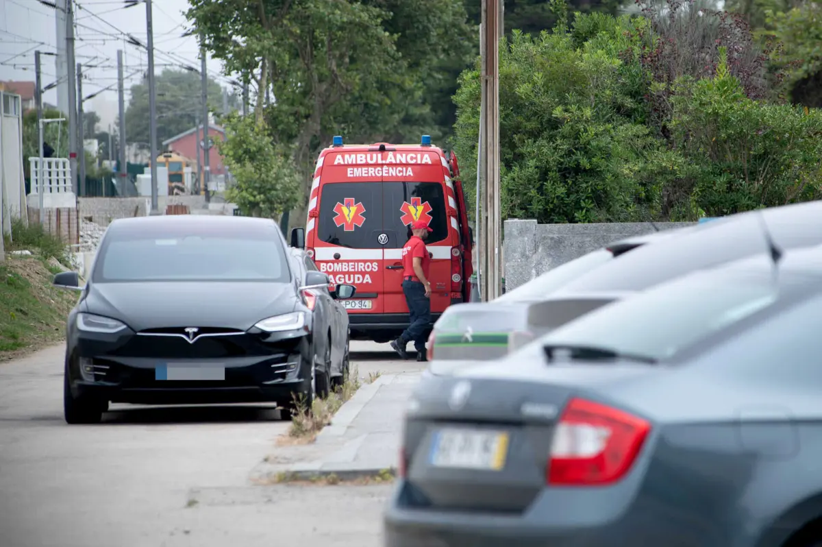 Bombeiros da Aguda foram acionados para o local do acidente