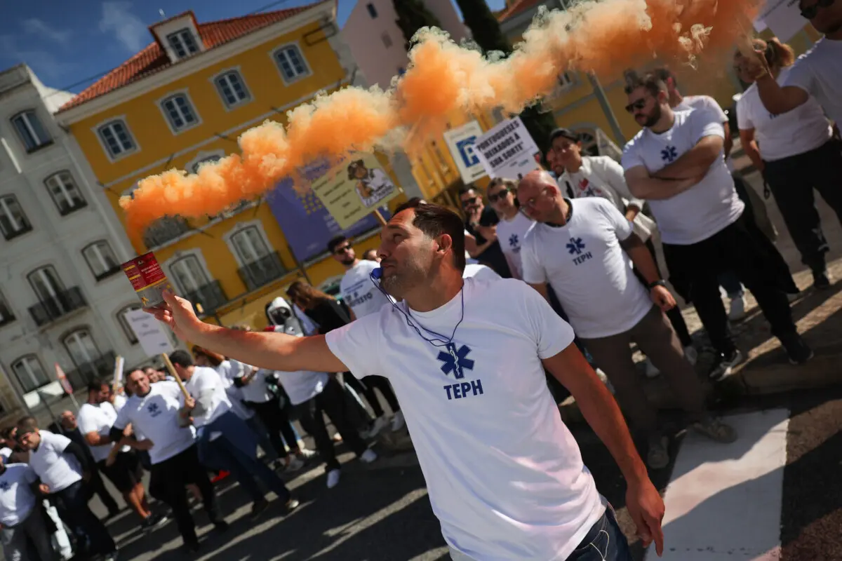 Protesto dos Técnicos de Emergência Pré-Hospitalar
