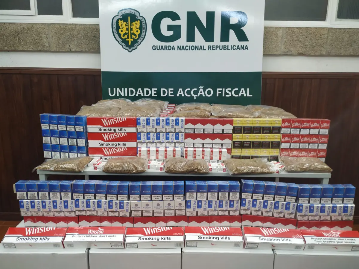 GNR apreendeu cigarros de contrabando e folhas de tabaco trituradas